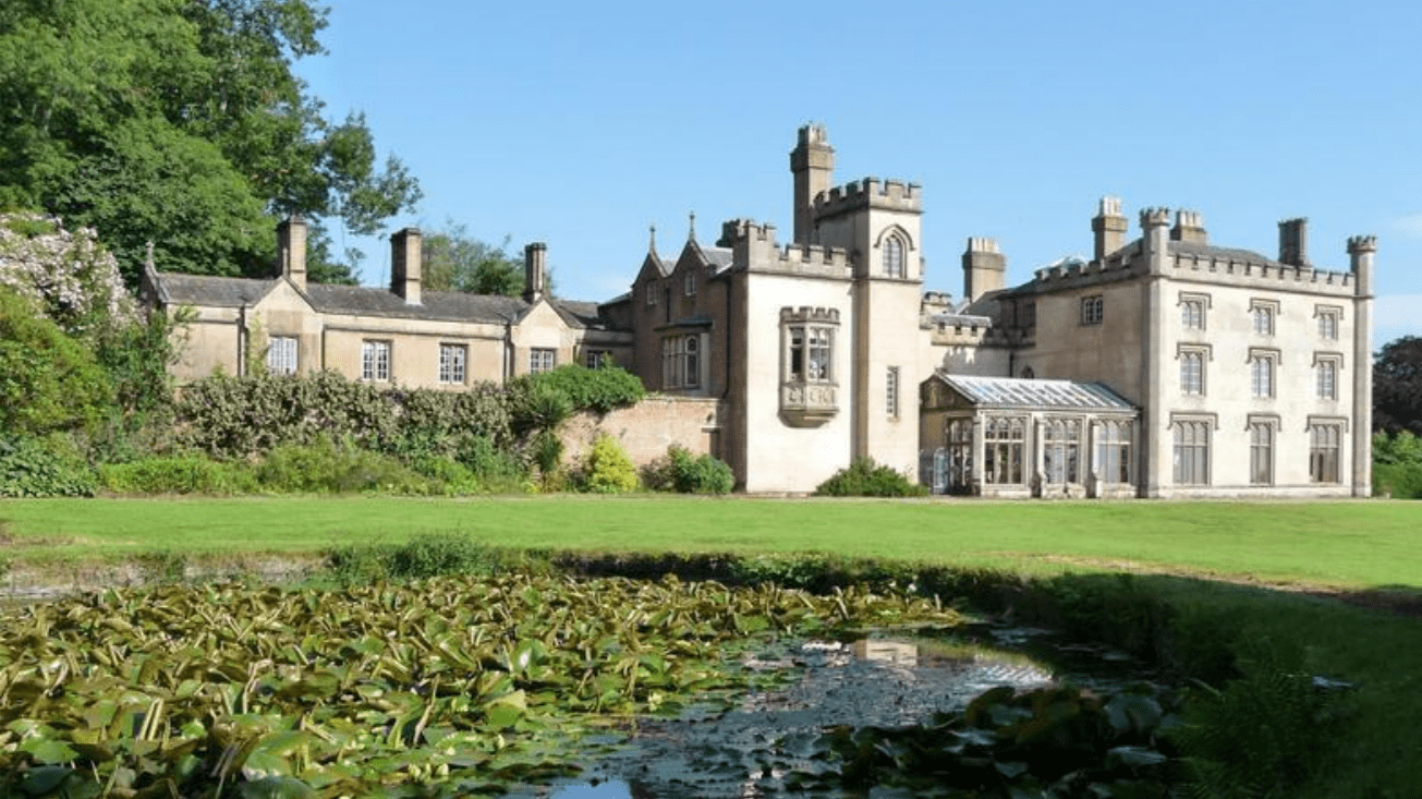 Llanerchydol Hall and Grounds. View from the Lily Pond.